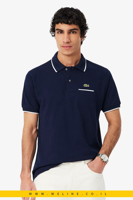 חולצת פולו Lacoste Classic Fit Pocket Accent L.12.12 - WELINE.CO.IL