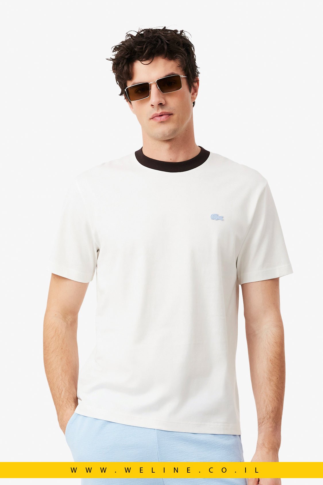 טי שירט Lacoste Colour-Block Cotton Classic Fit - WELINE.CO.IL