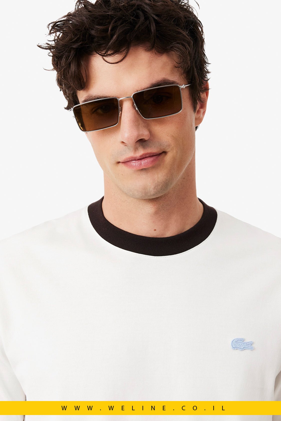 טי שירט Lacoste Colour-Block Cotton Classic Fit - WELINE.CO.IL