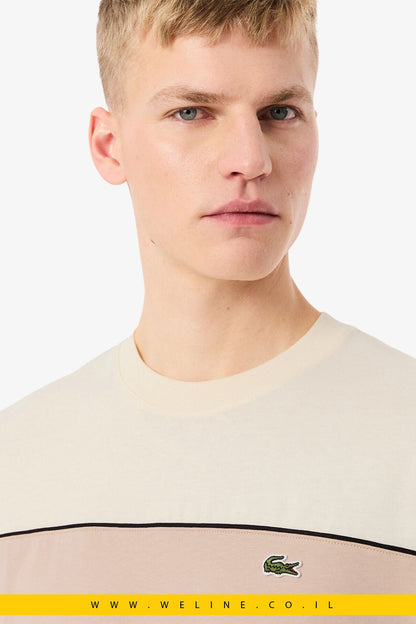 טי שירט Lacoste Colour-Block Cotton Classic Fit - WELINE.CO.IL