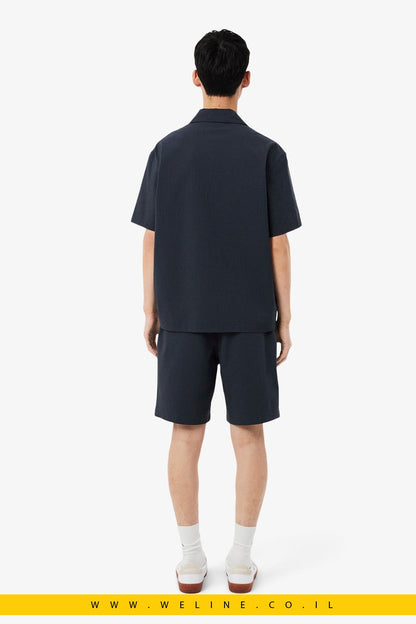 מכנסי שורט Lacoste Cotton Seersucker Relaxed Fit - WELINE.CO.IL