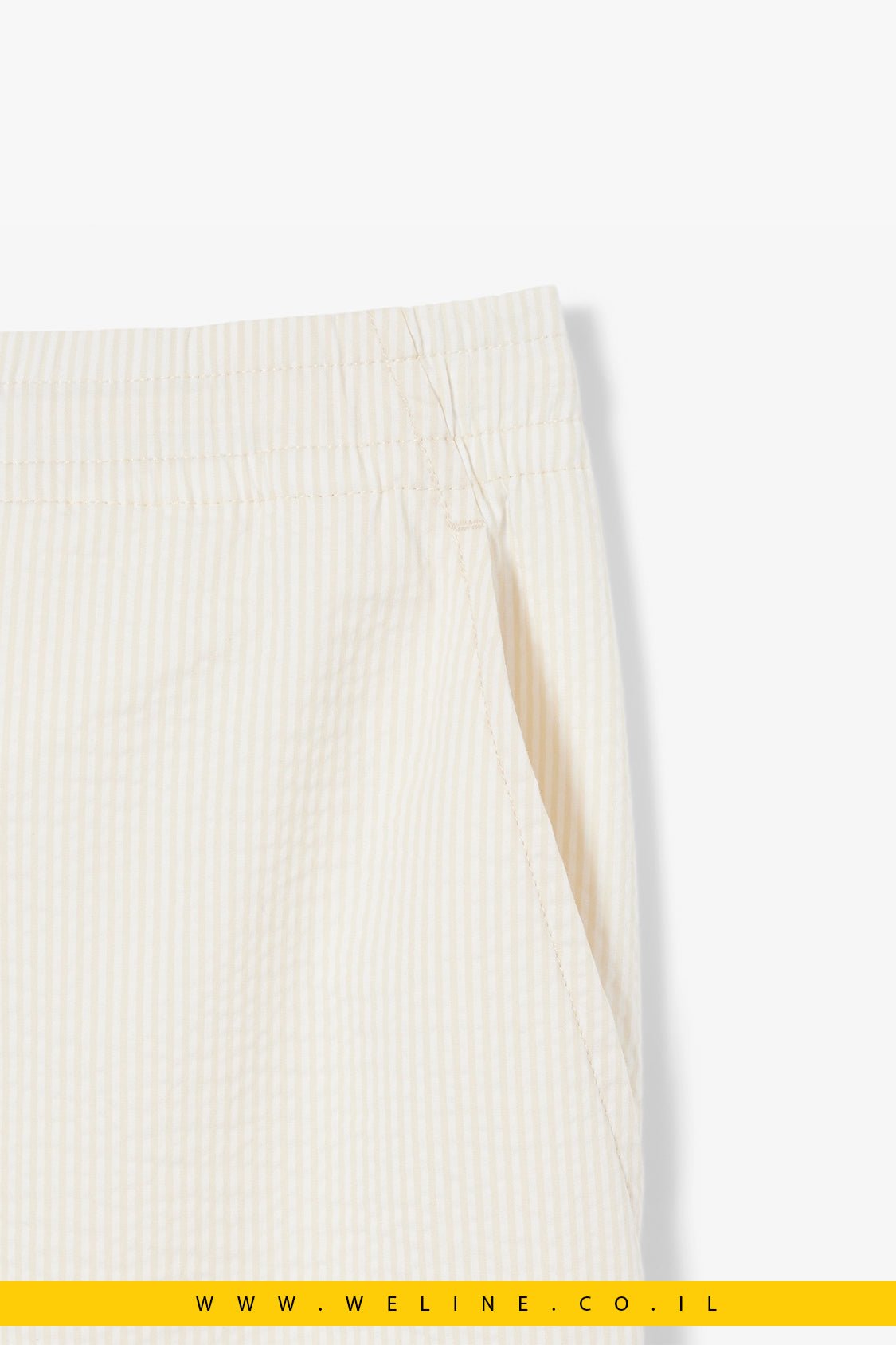 מכנסי שורט Lacoste Cotton Seersucker Relaxed Fit - WELINE.CO.IL