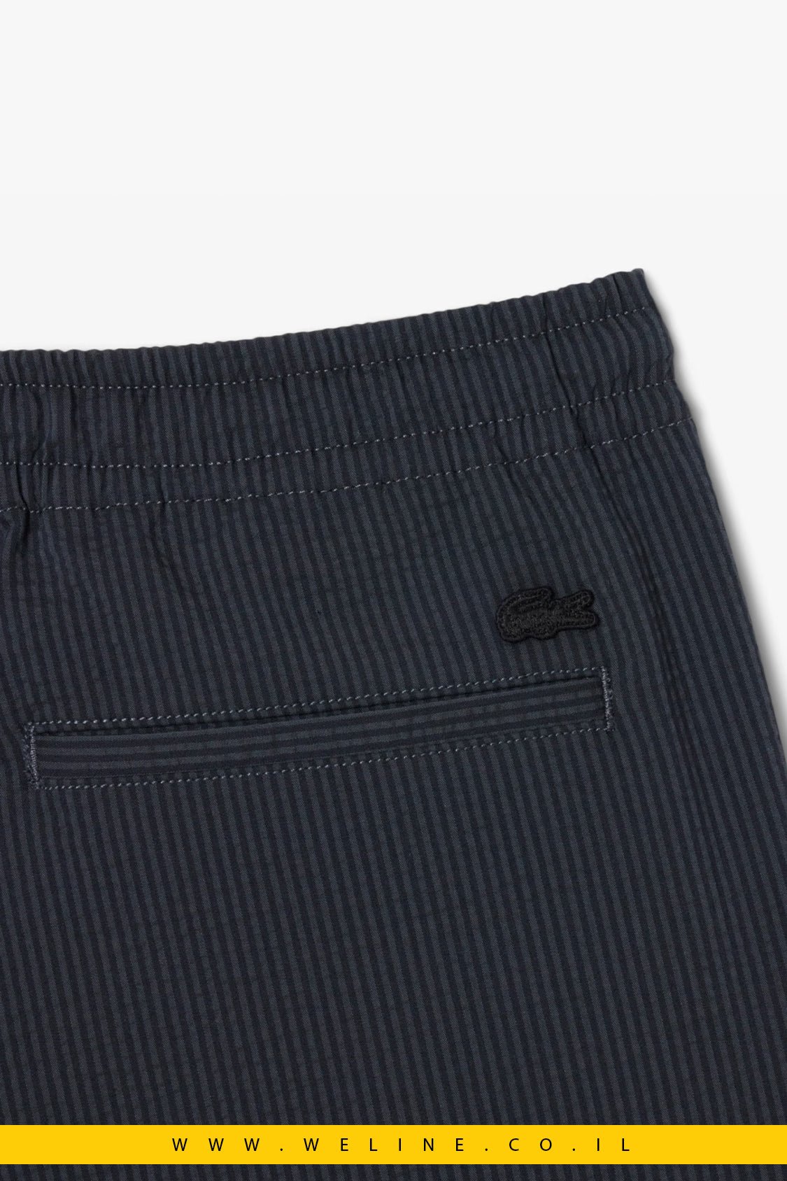 מכנסי שורט Lacoste Cotton Seersucker Relaxed Fit - WELINE.CO.IL