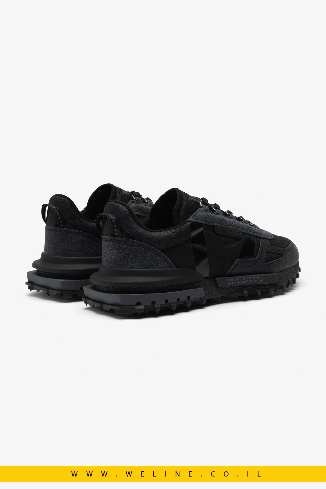 סניקרס גברים Lacoste Elite Active – שחור - WELINE.CO.IL