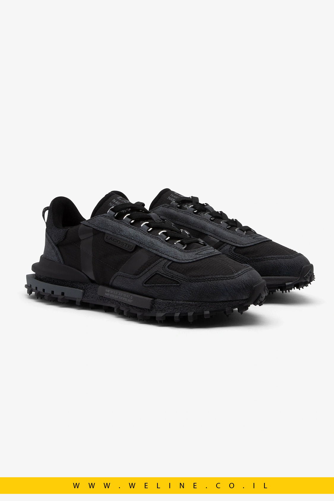 סניקרס גברים Lacoste Elite Active – שחור - WELINE.CO.IL