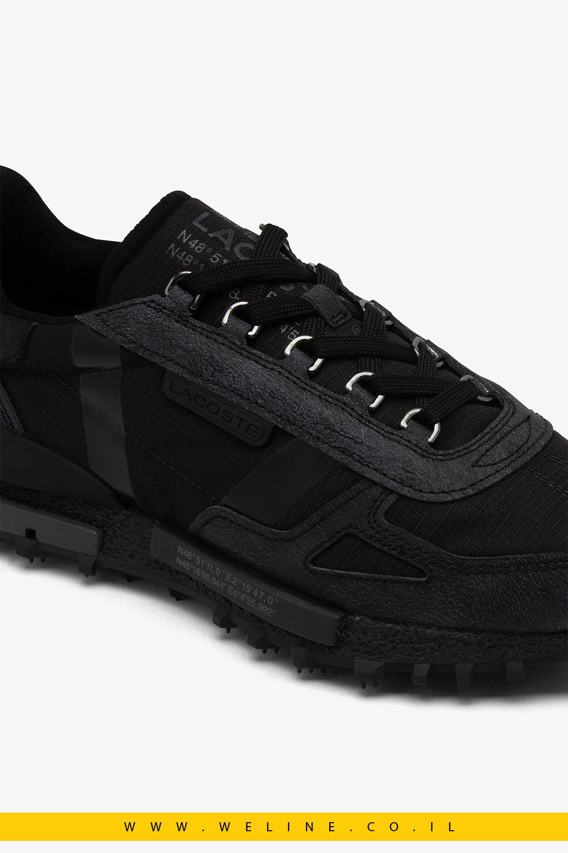 סניקרס גברים Lacoste Elite Active – שחור - WELINE.CO.IL