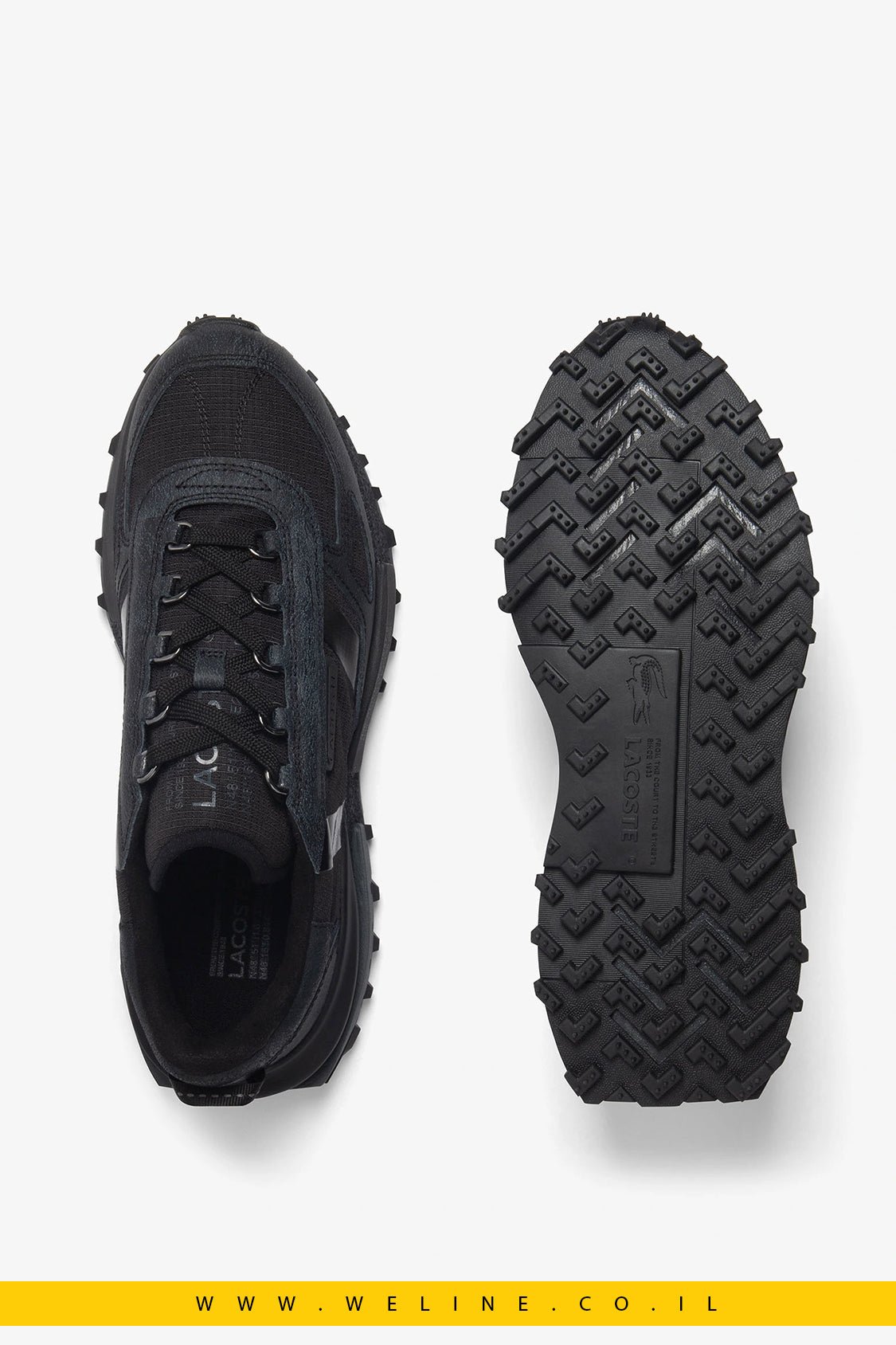 סניקרס גברים Lacoste Elite Active – שחור - WELINE.CO.IL