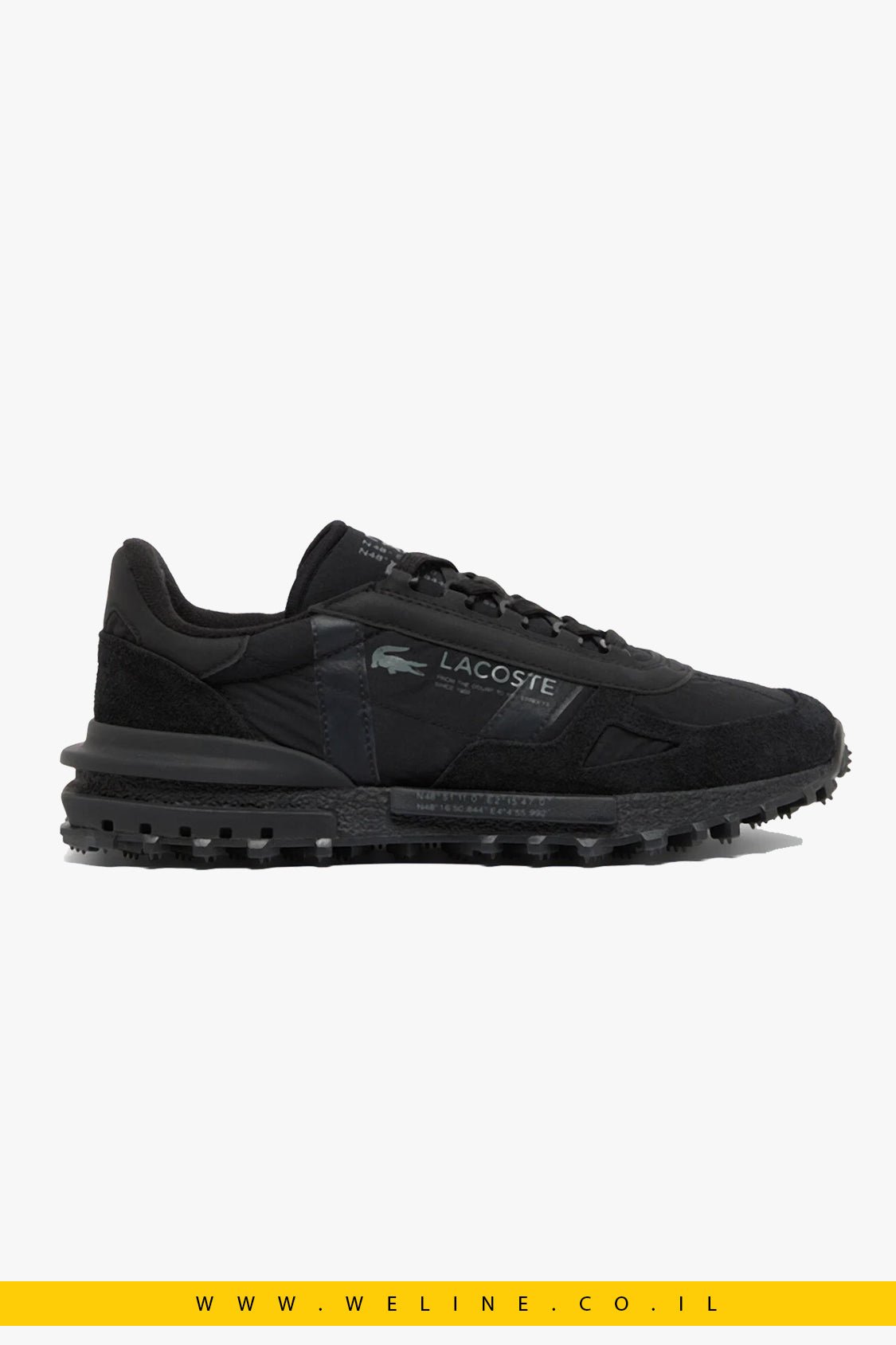 נעלי סניקרס לגברים Lacoste Elite Active – צבע שחור - WELINE.CO.IL