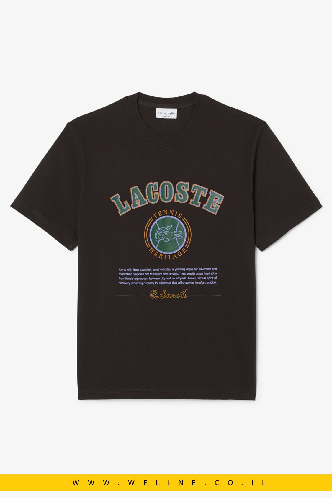 טי שירט Lacoste Heavy Cotton Print Classic Fit - WELINE.CO.IL