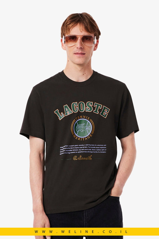 טי שירט Lacoste Heavy Cotton Print Classic Fit - WELINE.CO.IL