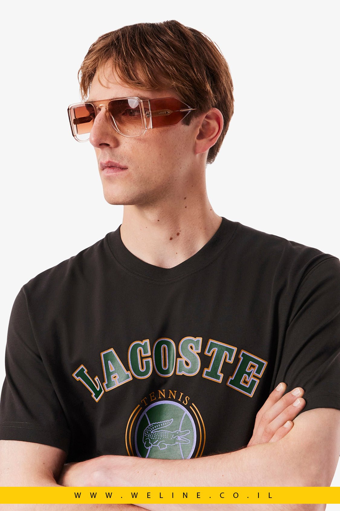 טי שירט Lacoste Heavy Cotton Print Classic Fit - WELINE.CO.IL