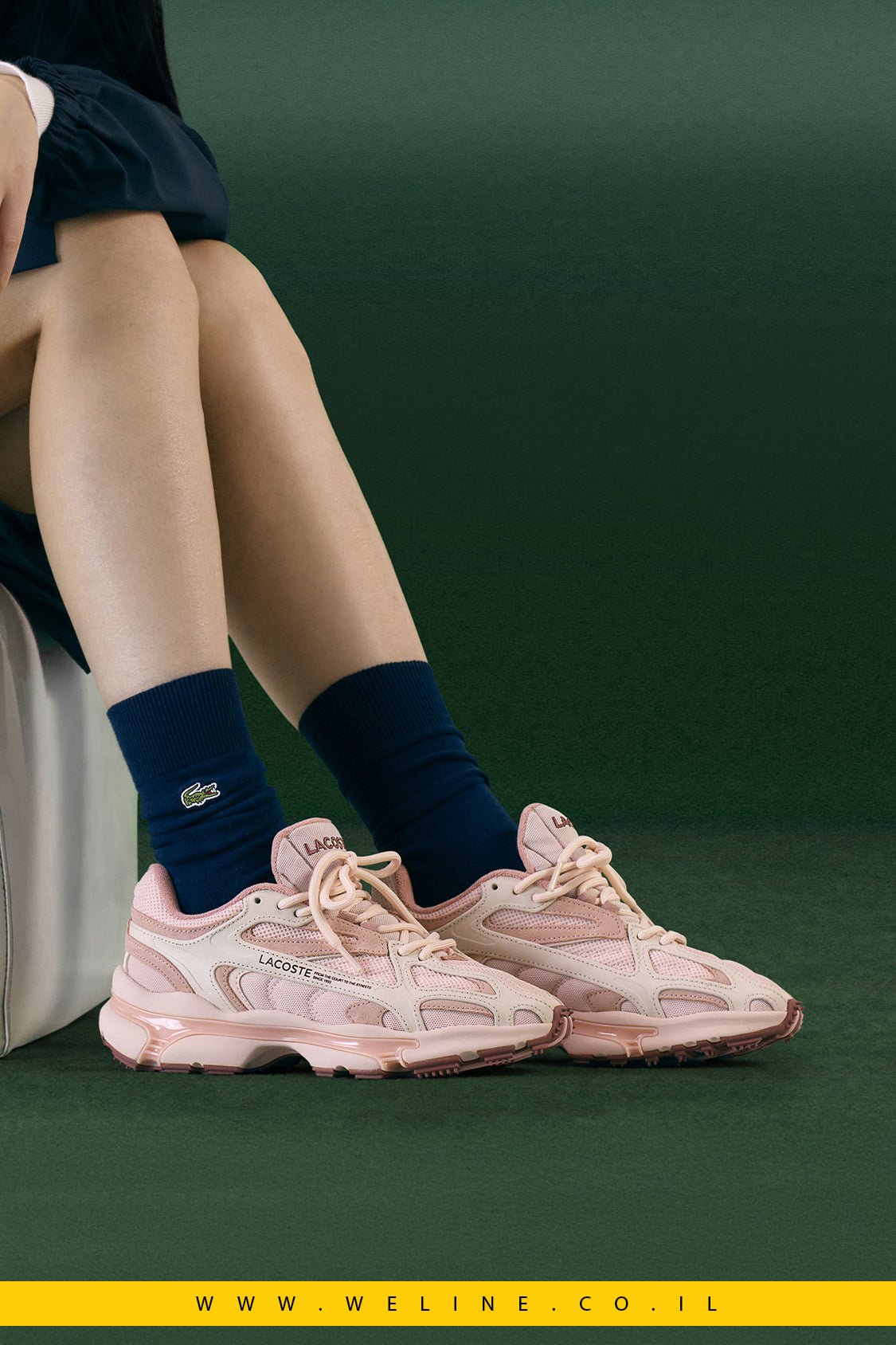 סניקרס נשים Lacoste L003 2K24 - WELINE.CO.IL