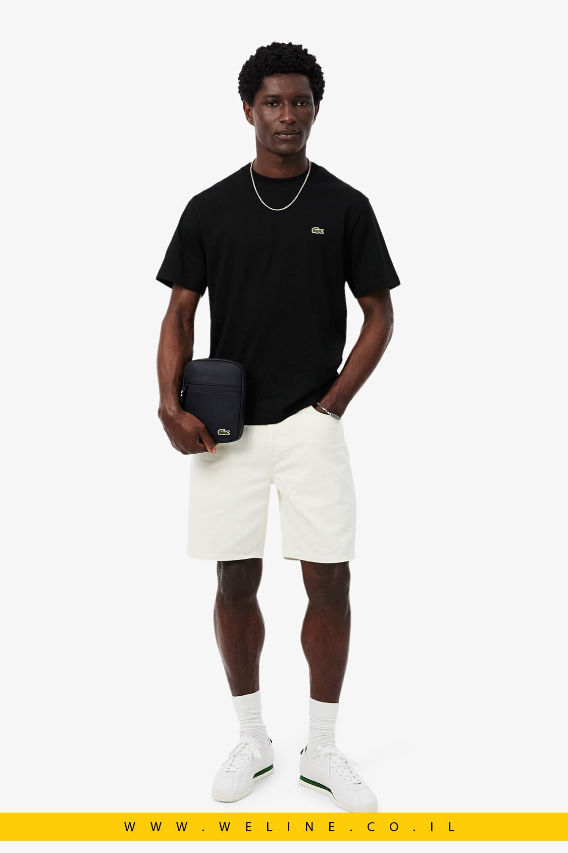 תיק צד קטן Lacoste LCST Slimline Satchel - WELINE.CO.IL