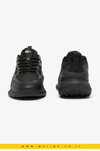 Lacoste Men's L003 Evo Sneakers – סניקרס לגברים שחור/זהב - WELINE.CO.IL