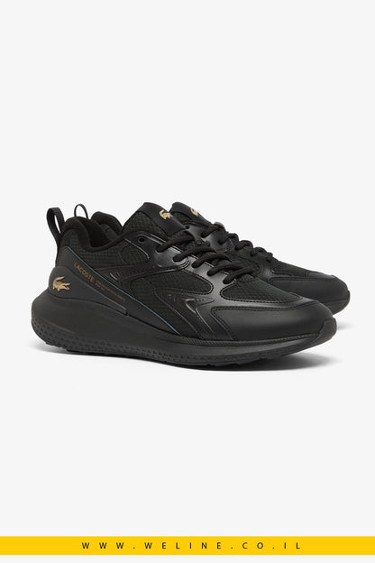 Lacoste Men's L003 Evo Sneakers – סניקרס לגברים שחור/זהב - WELINE.CO.IL