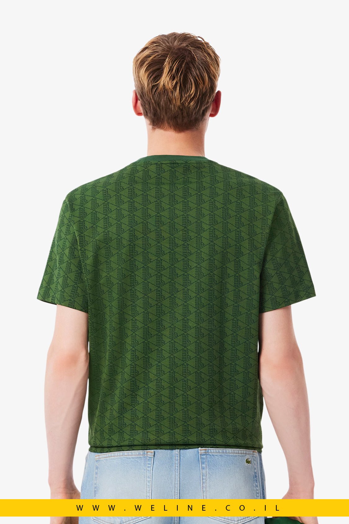 טי שירט Lacoste Monogram Jersey Classic Fit - WELINE.CO.IL