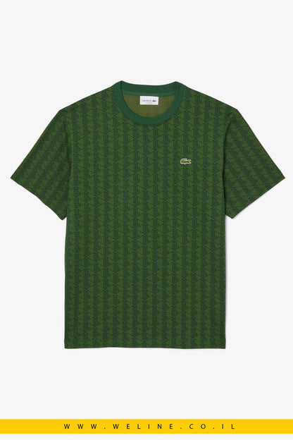 טי שירט Lacoste Monogram Jersey Classic Fit - WELINE.CO.IL