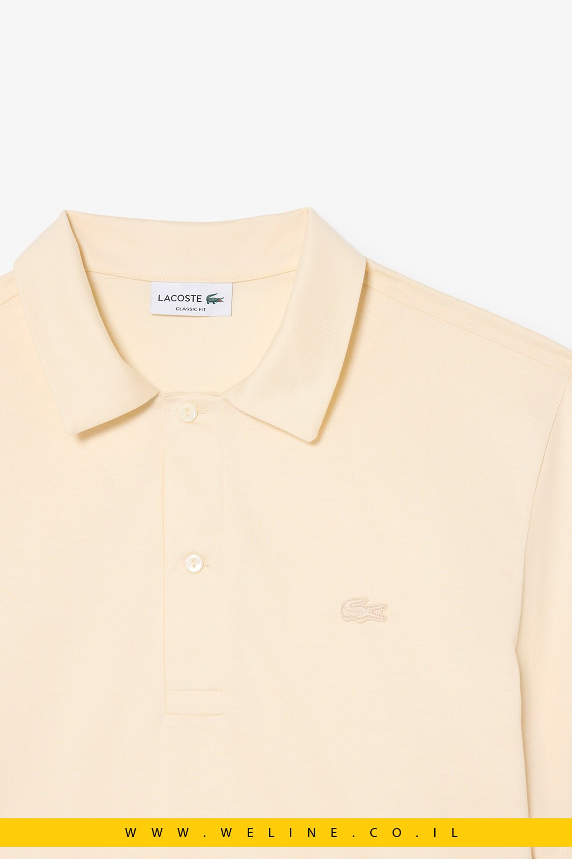 חולצת פולו Lacoste Paris Classic Fit Open Neck - WELINE.CO.IL
