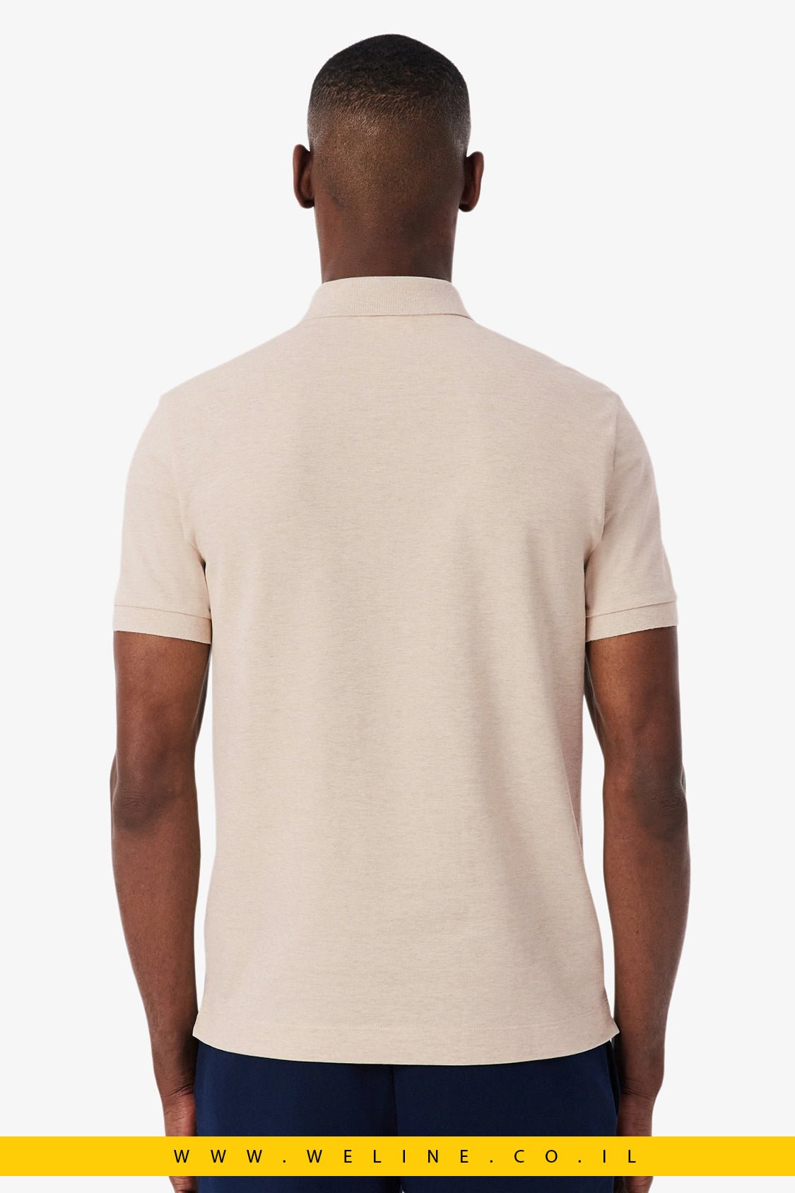 חולצת פולו Lacoste Paris Regular Fit Stretch Piqué – צבע אפור Heather - WELINE.CO.IL