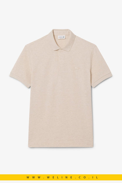 חולצת פולו Lacoste Paris Regular Fit Stretch Piqué – צבע אפור Heather - WELINE.CO.IL
