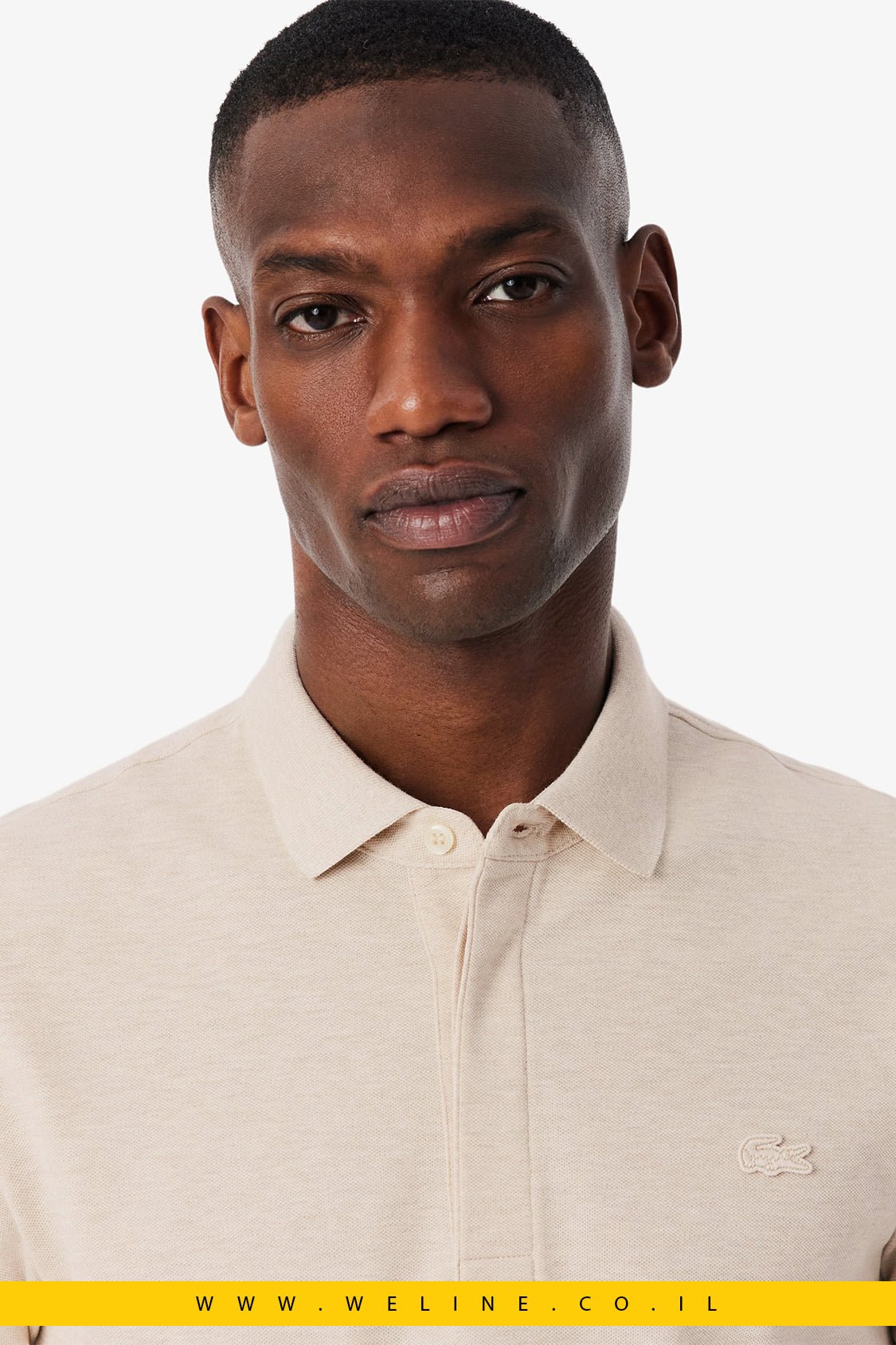 חולצת פולו Lacoste Paris Regular Fit Stretch Piqué – צבע אפור Heather - WELINE.CO.IL