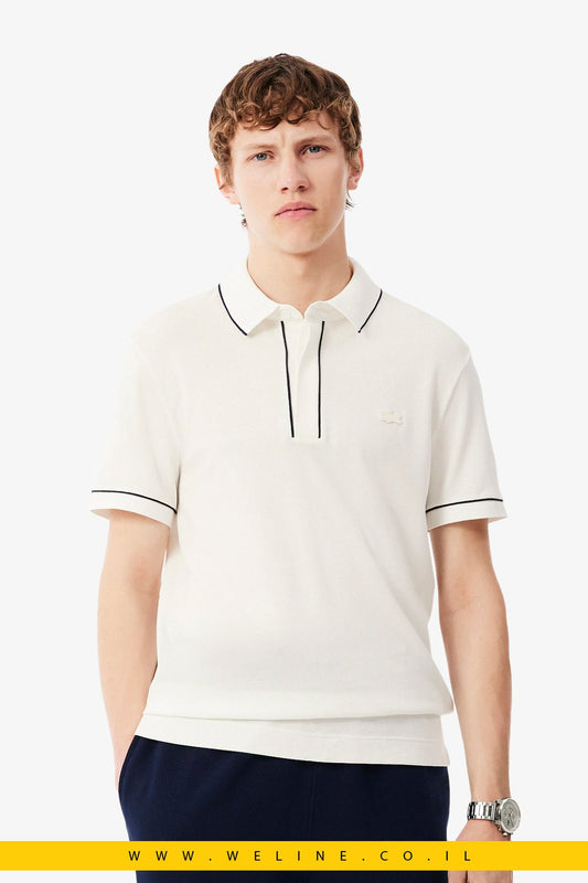 חולצת פולו Lacoste Paris Stretch Piqué Regular Fit - WELINE.CO.IL