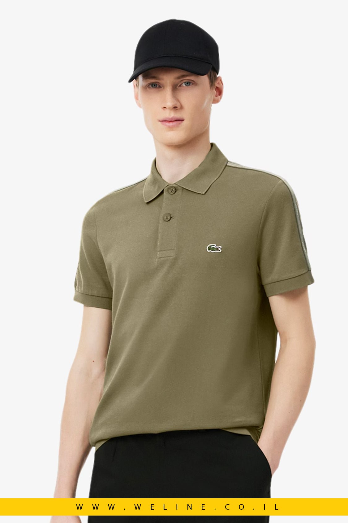 חולצת פולו Lacoste Regular Fit Logo Stripe - WELINE.CO.IL