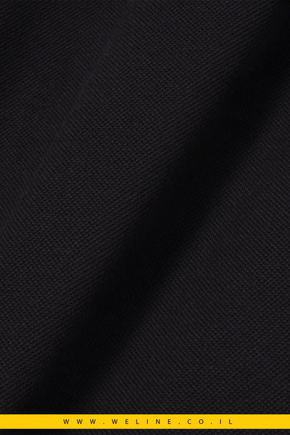 חולצת פולו גברים Lacoste Regular Fit Logo Stripe – צבע שחור - WELINE.CO.IL