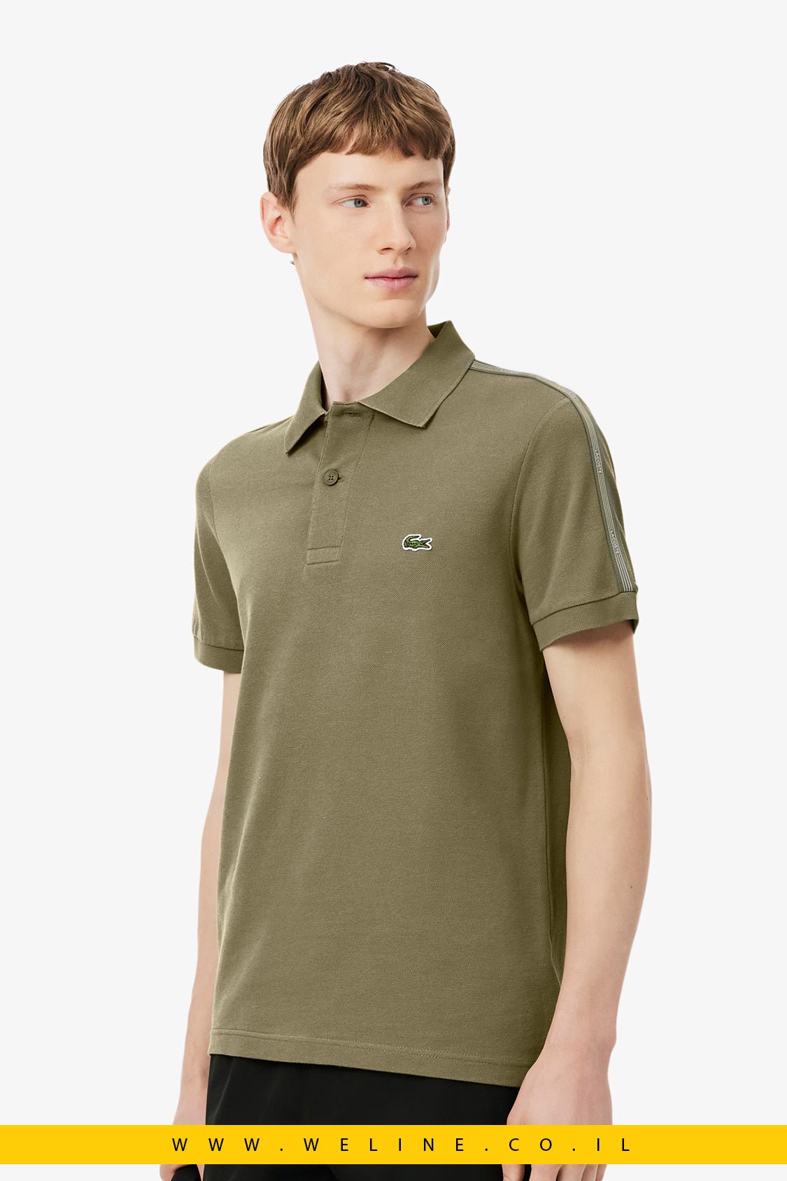 חולצת פולו Lacoste Regular Fit Logo Stripe - WELINE.CO.IL