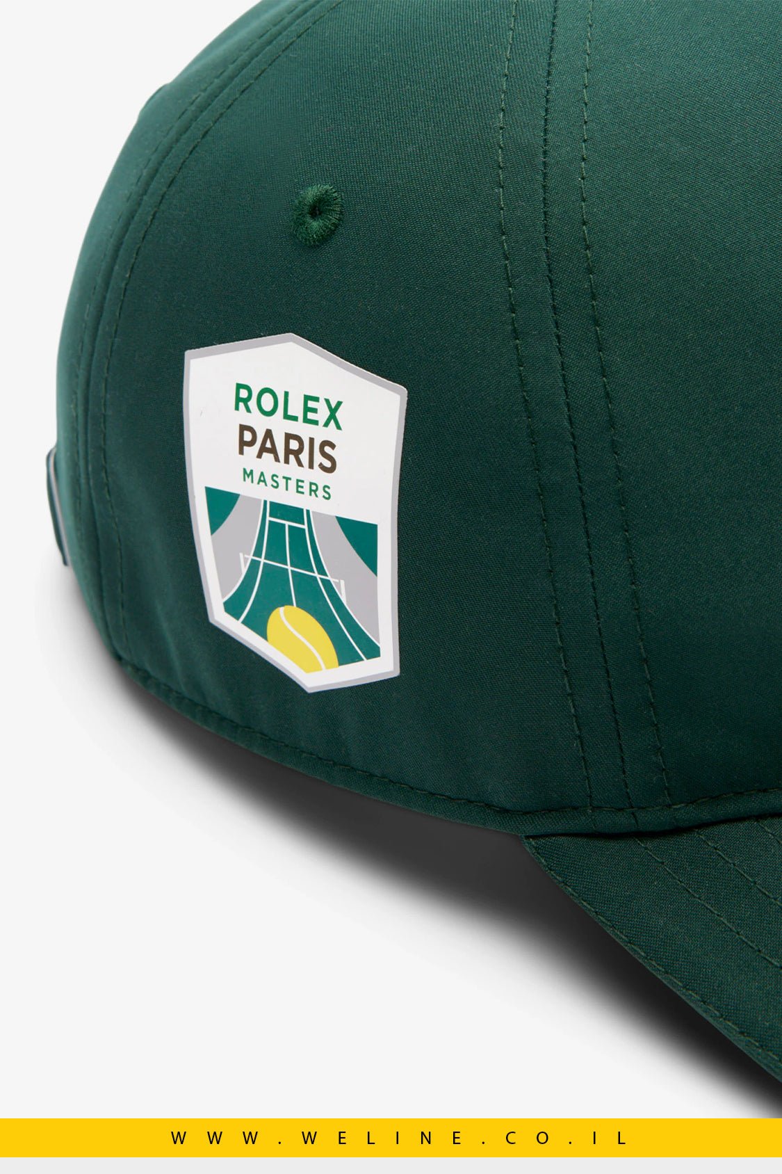כובע יוניסקס Lacoste Rolex Paris Masters – מיקרופייבר ירוק עם לוגו רשמי - WELINE.CO.IL