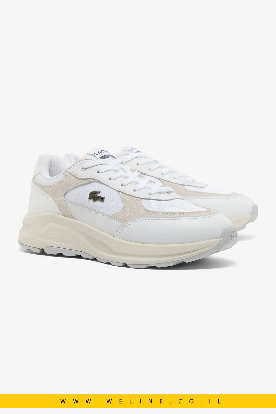 נעלי סניקרס גברים Lacoste Run Set – זמש - WELINE.CO.IL