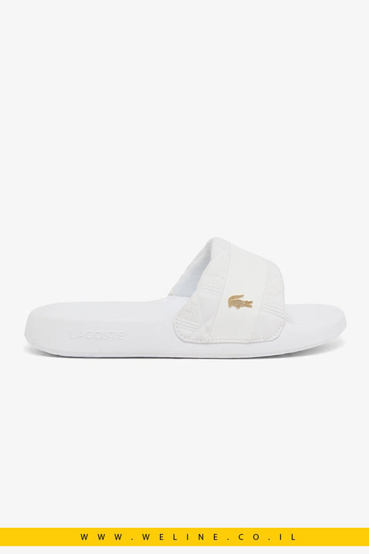 כפכפי נשים Lacoste Serve Slides Hybrid – צבע לבן - WELINE.CO.IL