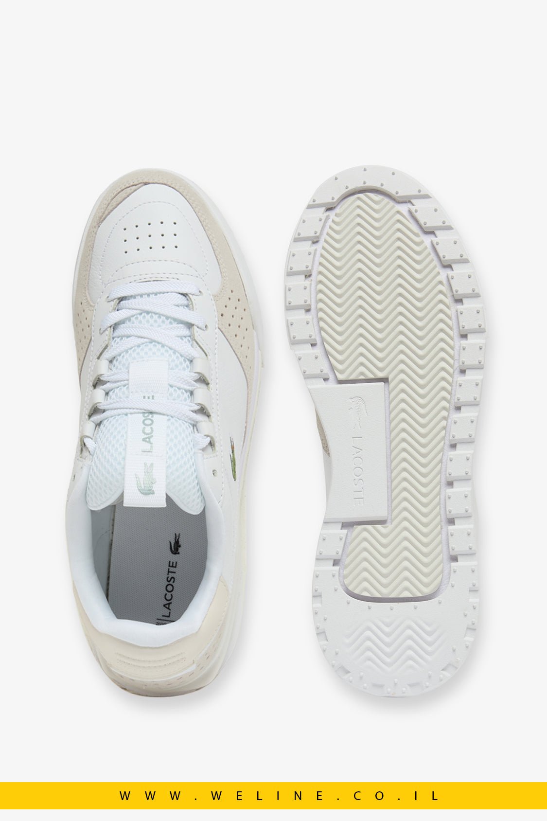 נעלי סניקרס גברים Lacoste Slam Break Leather - WELINE.CO.IL