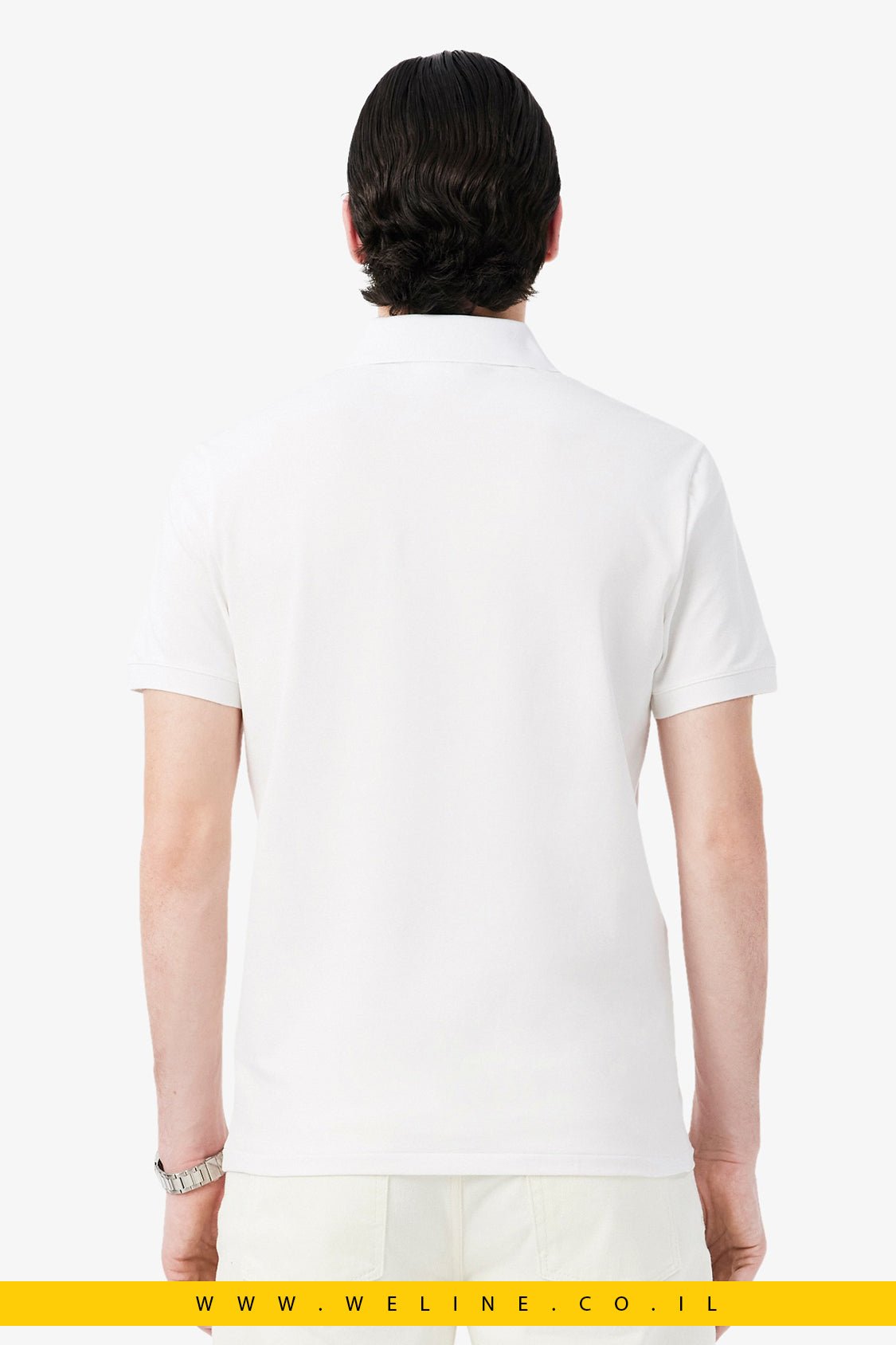 חולצת פולו Lacoste Slim Fit Jacquard Branded Piqué Commuter - WELINE.CO.IL