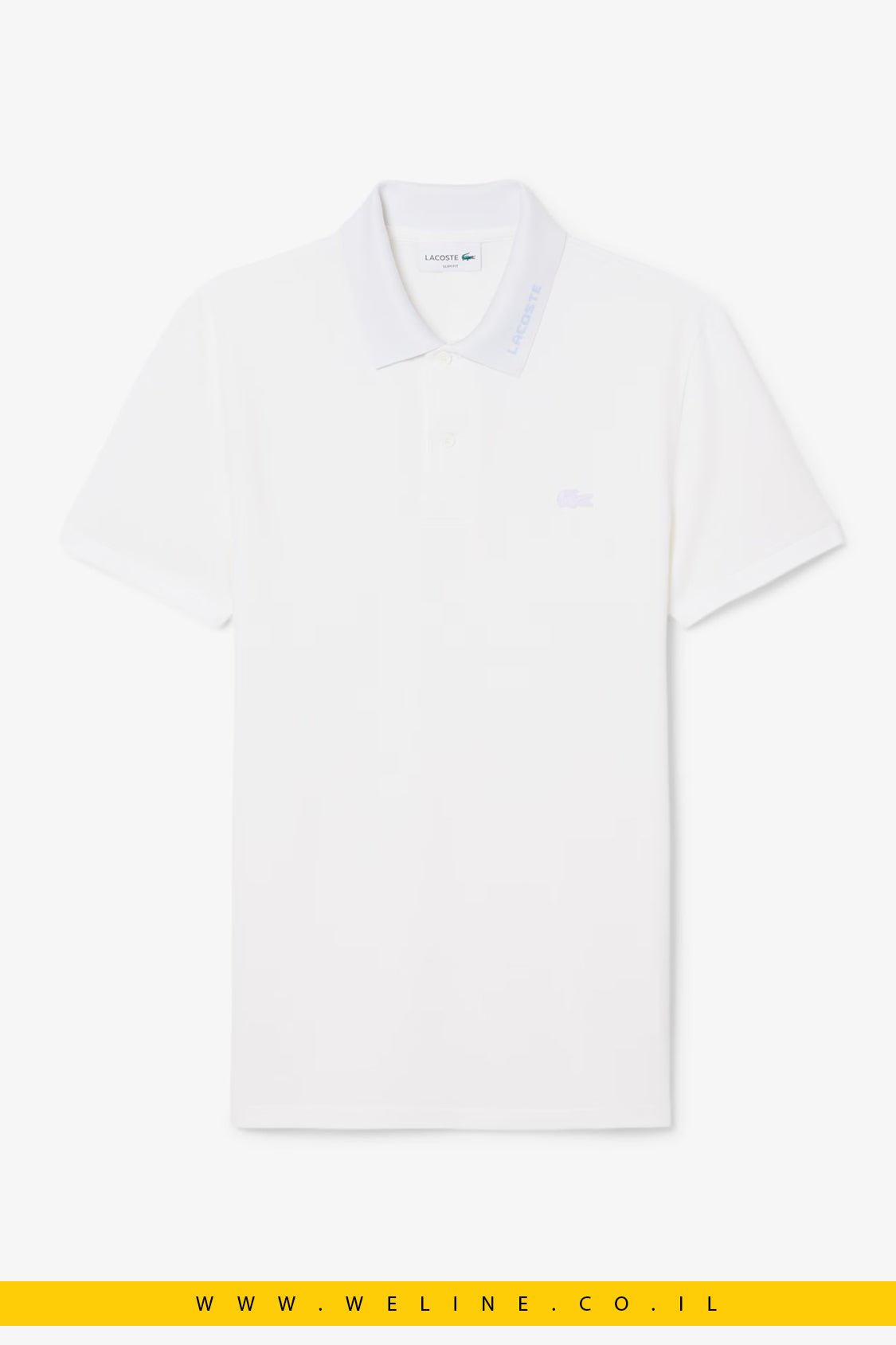 חולצת פולו Lacoste Slim Fit Jacquard Branded Piqué Commuter - WELINE.CO.IL