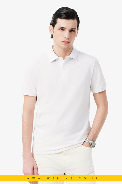 חולצת פולו Lacoste Slim Fit Jacquard Branded Piqué Commuter - WELINE.CO.IL