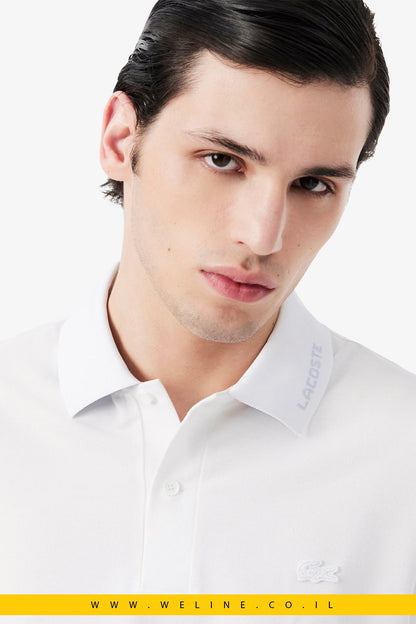 חולצת פולו Lacoste Slim Fit Jacquard Branded Piqué Commuter - WELINE.CO.IL