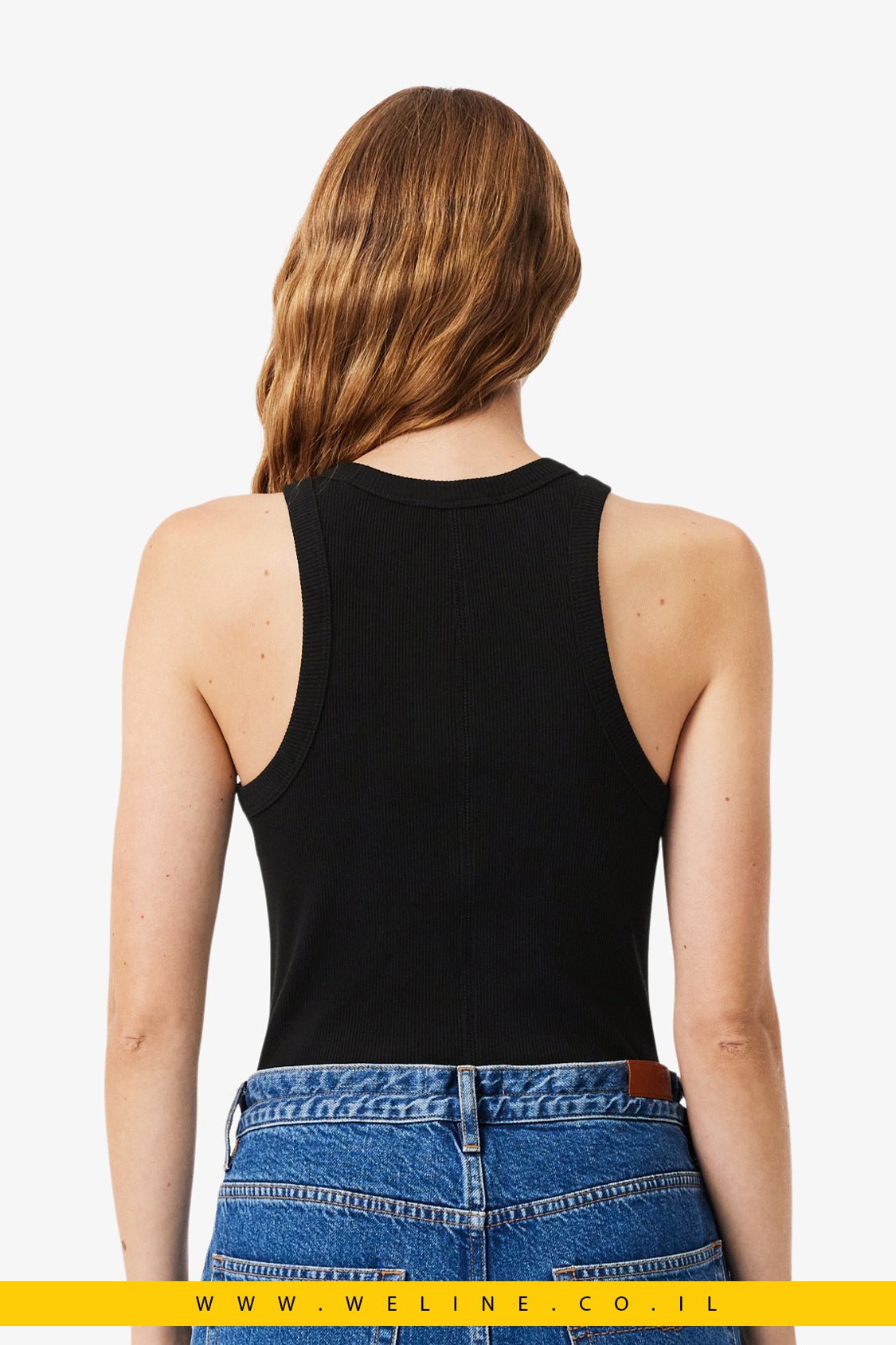 גופיית Lacoste Slim Fit Ribbed Cotton Tank Top – צבע שחור - WELINE.CO.IL