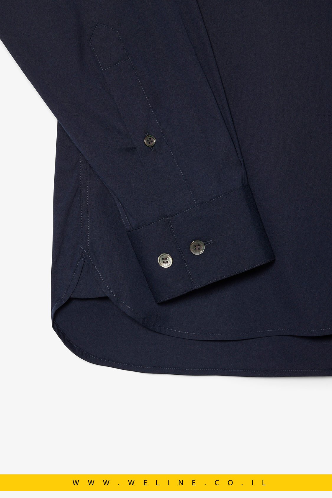 חולצת Lacoste Slim Fit Stretch Poplin – צבע כחול נייבי - WELINE.CO.IL