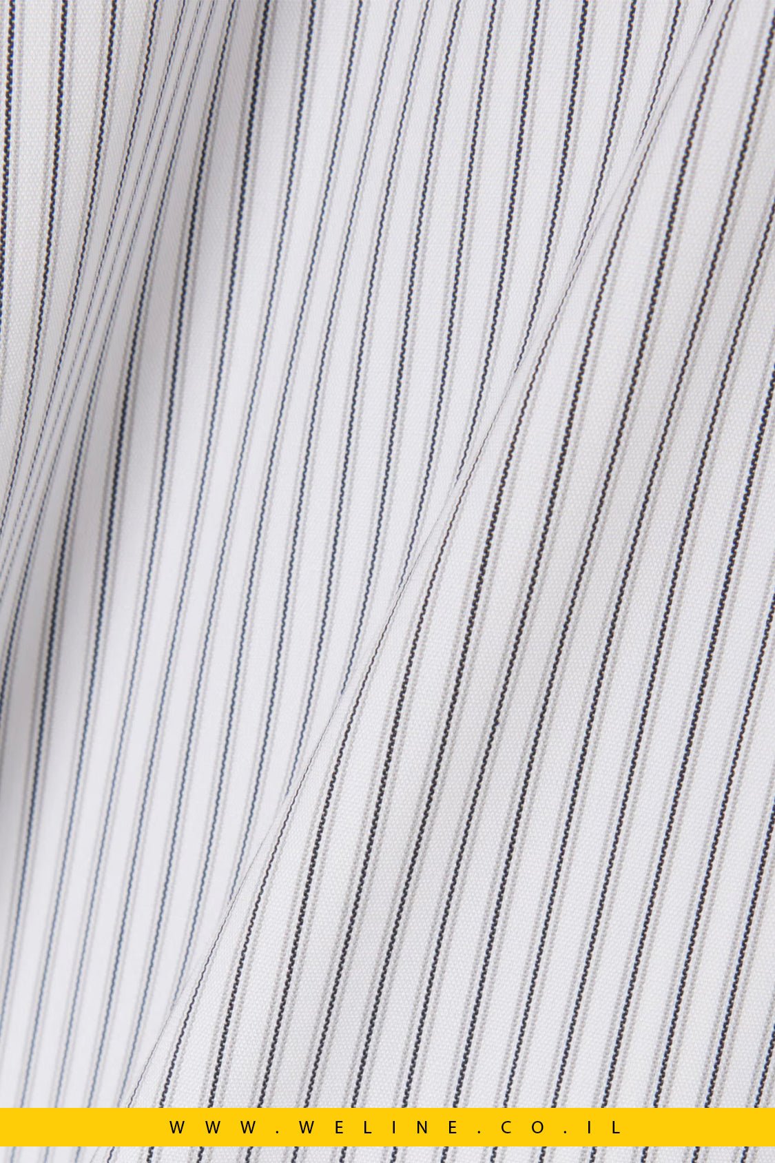 חולצת Lacoste Slim Fit Striped Stretch Poplin – צבע Blanc / Gris / Noir - WELINE.CO.IL