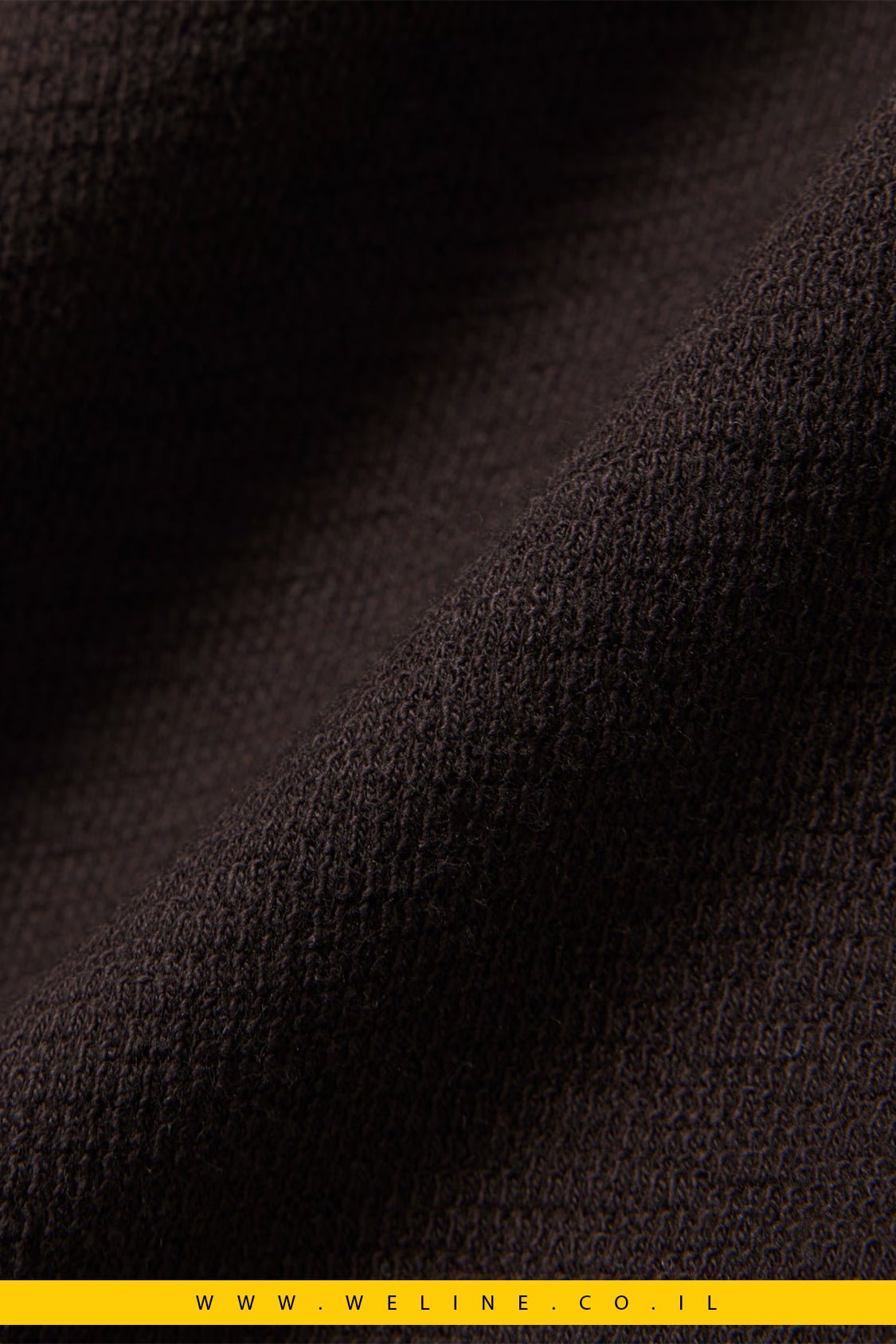 טי - שירט Lacoste Textured Jersey Classic Fit – צבע חום - WELINE.CO.IL