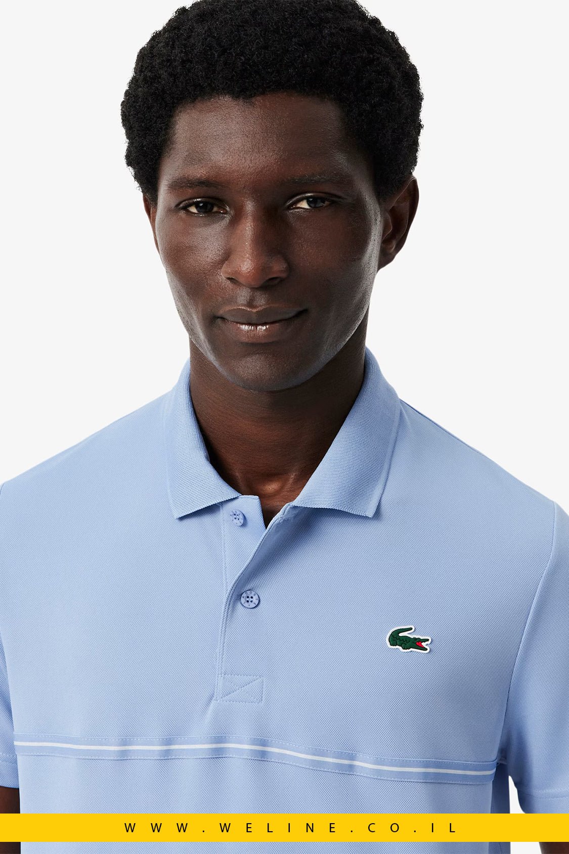 חולצת פולו ספורט Lacoste Ultra Dry Print Regular Fit - WELINE.CO.IL
