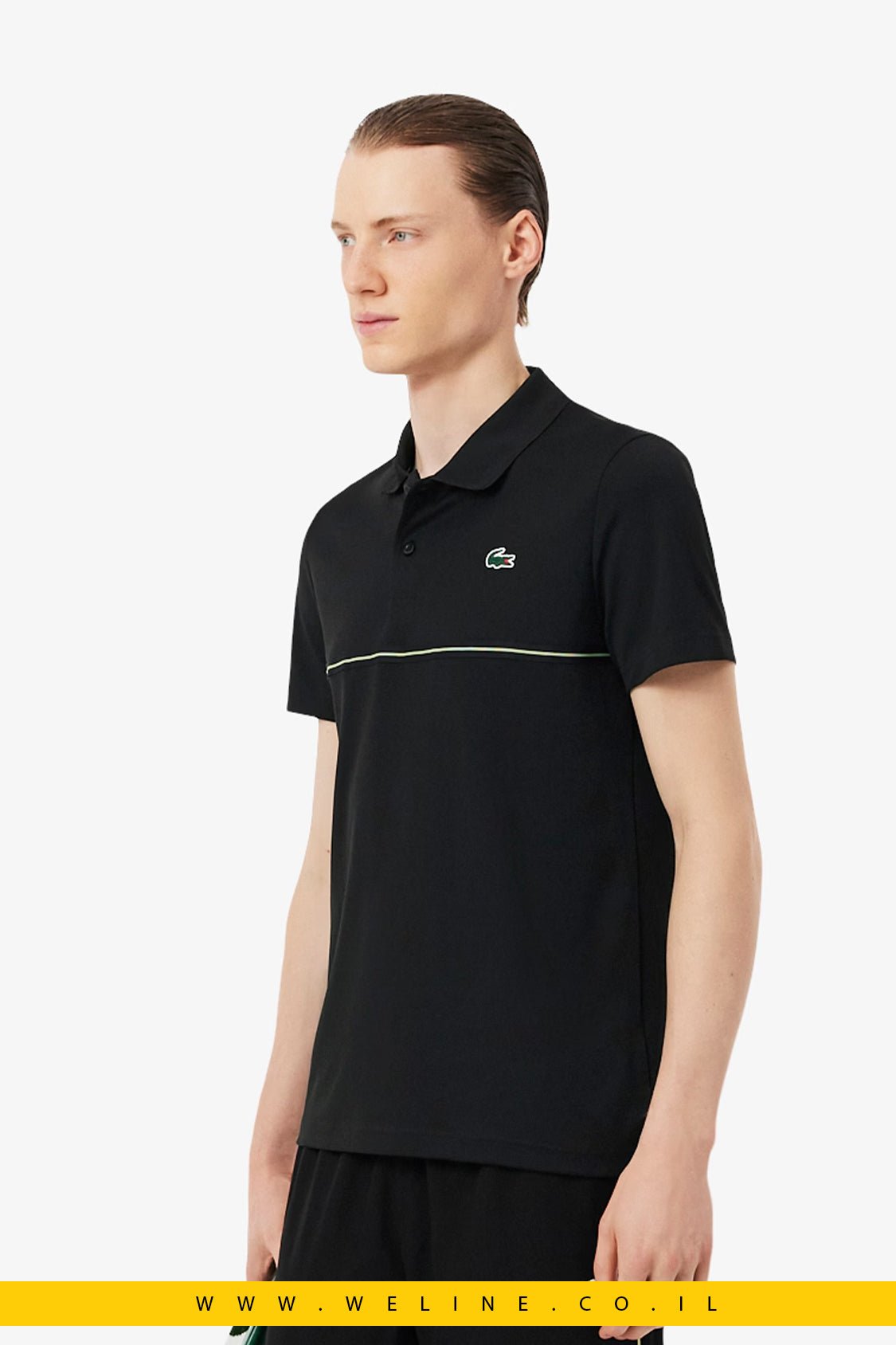 חולצת פולו ספורט Lacoste Ultra Dry Print Regular Fit - WELINE.CO.IL