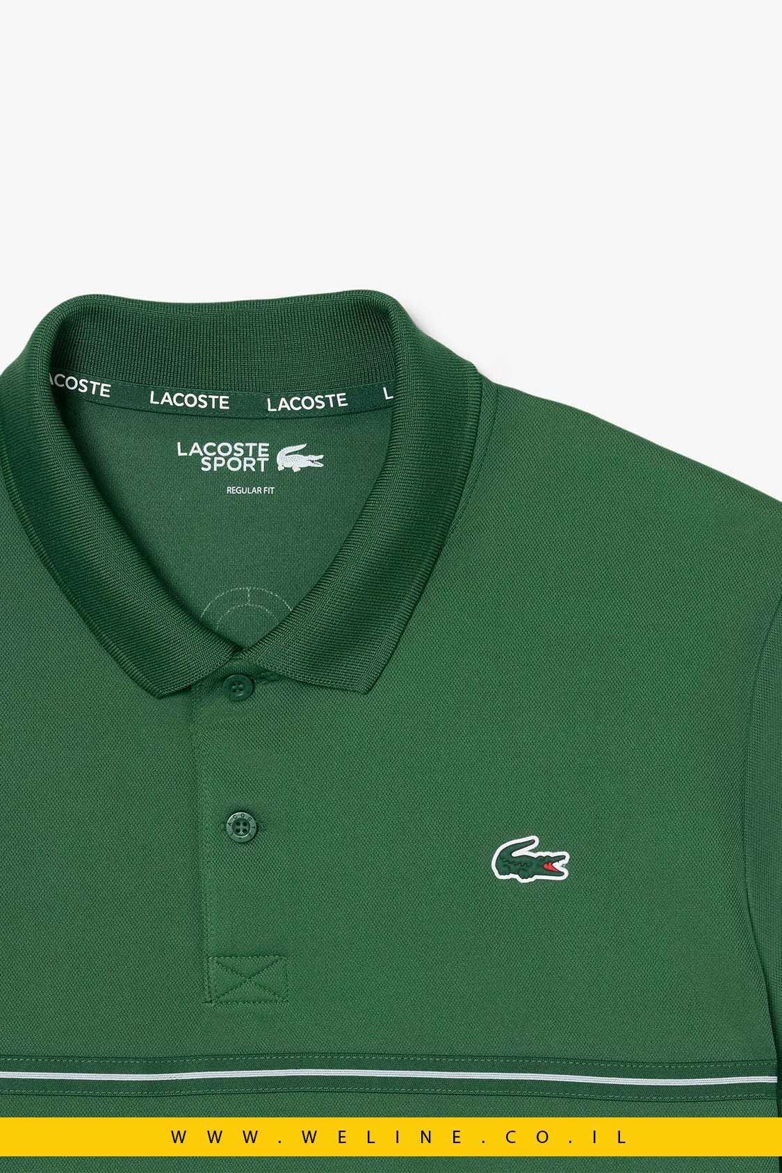 חולצת פולו ספורט Lacoste Ultra Dry Print Regular Fit - WELINE.CO.IL