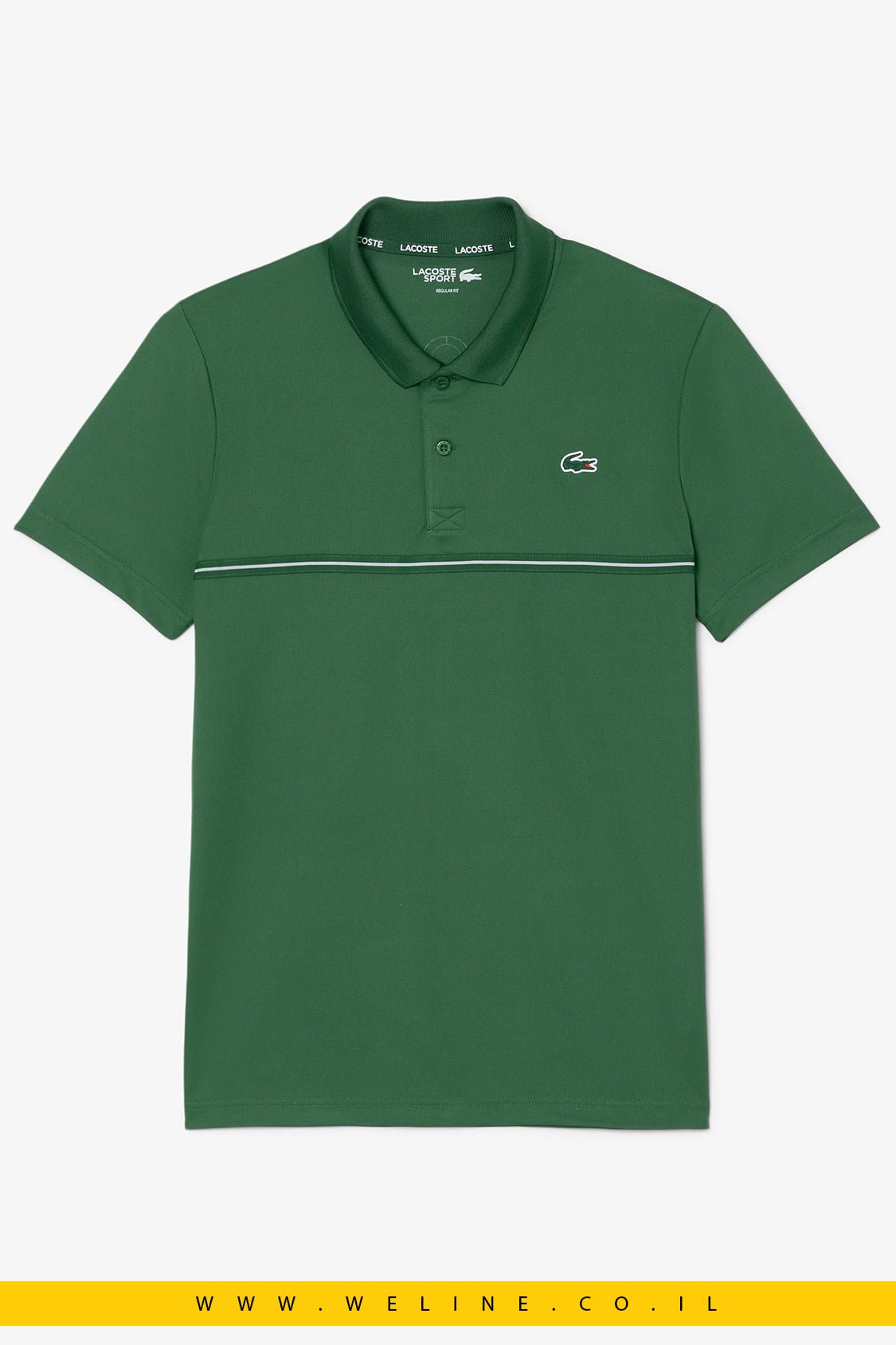 חולצת פולו ספורט Lacoste Ultra Dry Print Regular Fit - WELINE.CO.IL