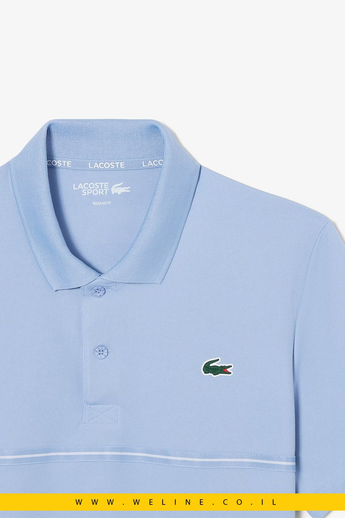 חולצת פולו ספורט Lacoste Ultra Dry Print Regular Fit - WELINE.CO.IL