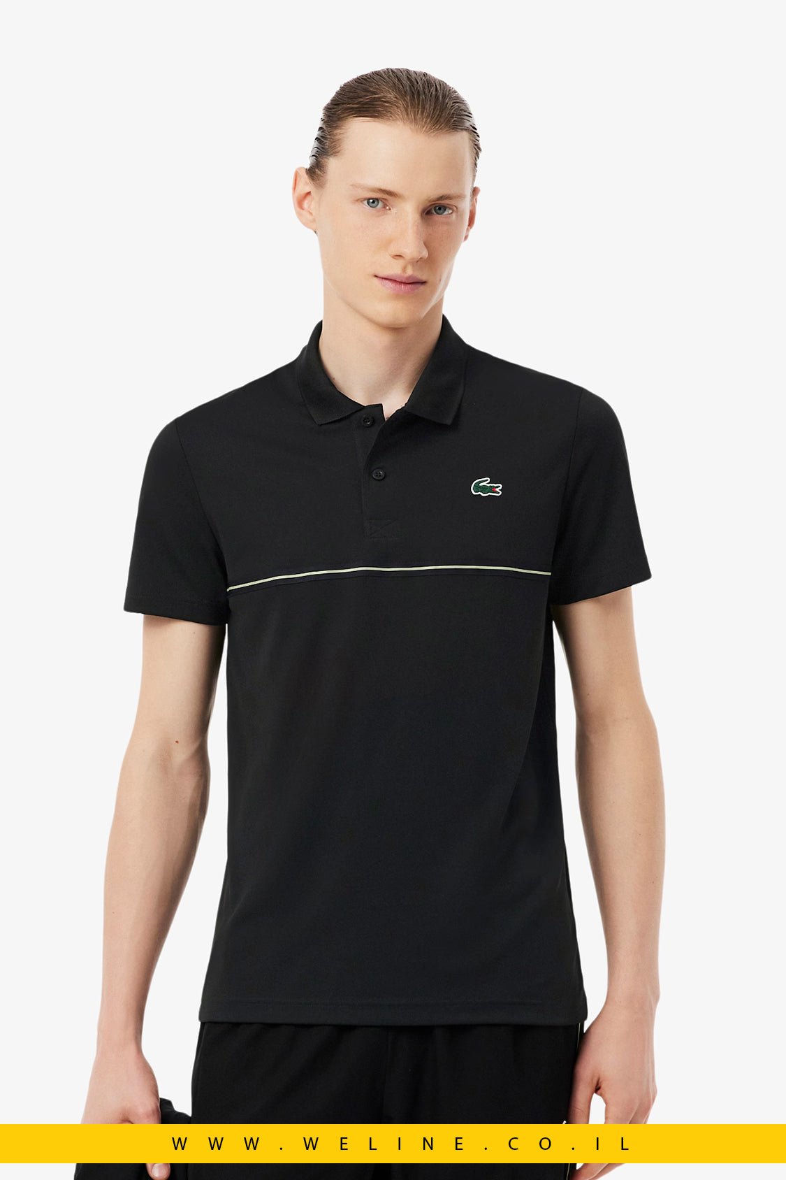חולצת פולו ספורט Lacoste Ultra Dry Print Regular Fit - WELINE.CO.IL