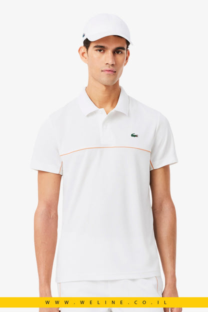 חולצת פולו ספורט Lacoste Ultra Dry Trim Accent Regular Fit - WELINE.CO.IL