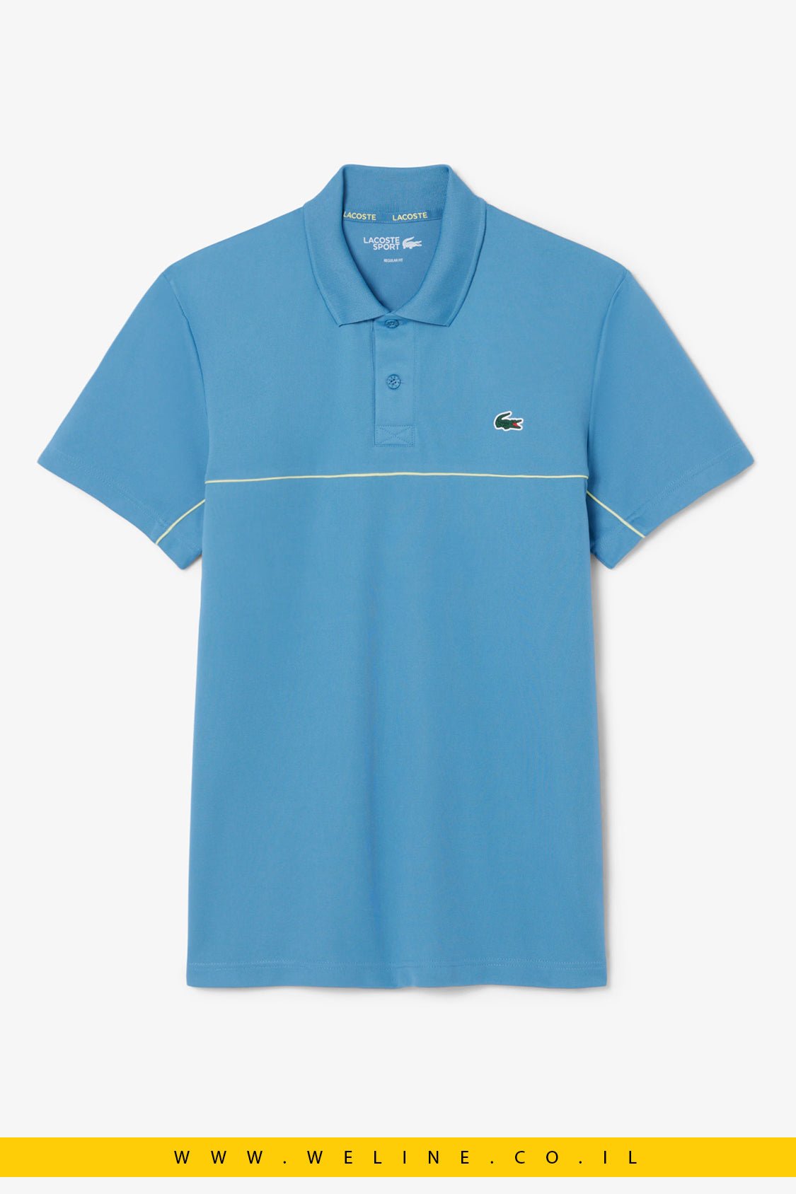 חולצת פולו ספורט Lacoste Ultra Dry Trim Accent Regular Fit - WELINE.CO.IL