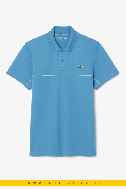 חולצת פולו ספורט Lacoste Ultra Dry Trim Accent Regular Fit - WELINE.CO.IL